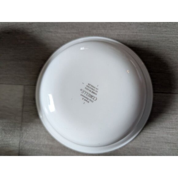 Corelle Classic Cafe White Bowls With Black Double Stripe Set Of 4 - Picture 3 of 4